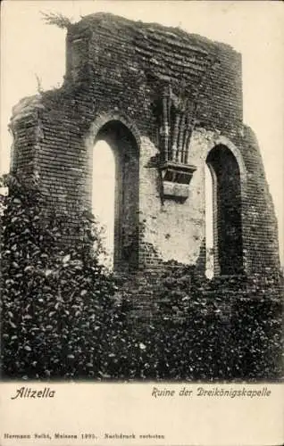 Ak Alt Zella Nossen in Sachsen, Ruine der Dreikönigskapelle