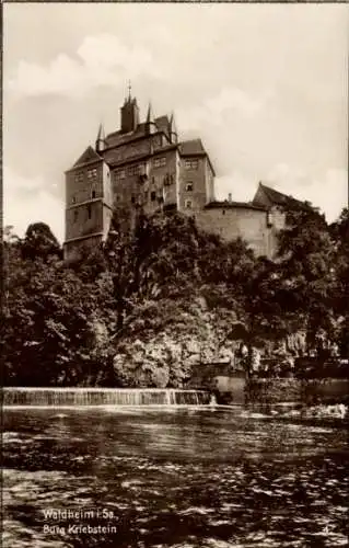 Ak Kriebstein in Sachsen, Burg Kriebstein