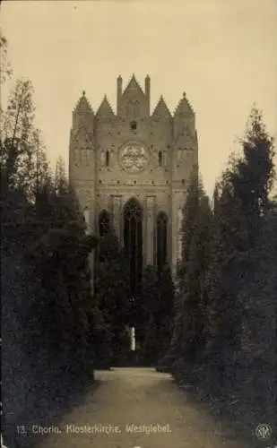Ak Chorin in der Mark, Klosterkirche, Westgiebel