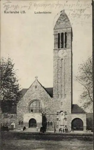 Ak Karlsruhe in Baden, Lutherkirche