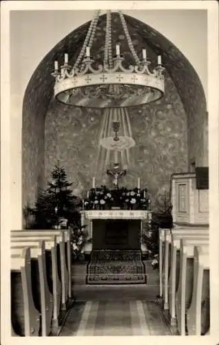 Foto Ak Eppendorf in Sachsen, Innenansicht der Kirche, Altar