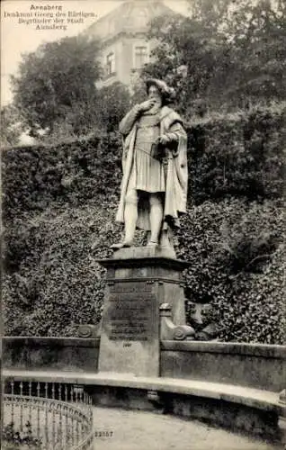 Ak Annaberg Buchholz Erzgebirge, Denkmal Georg des Bärtigen