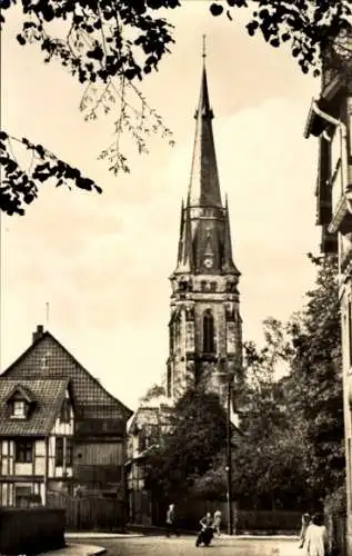 Ak Wernigerode im Harz, Liebfrauen-Kirche, s Gebäude, Schwarz-Weiß-Foto