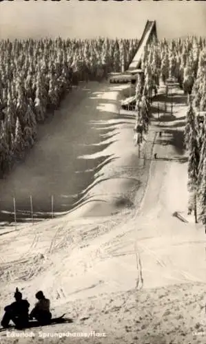 Ak Schierke Wernigerode im Harz, Skisprungschanze, Eckerloch