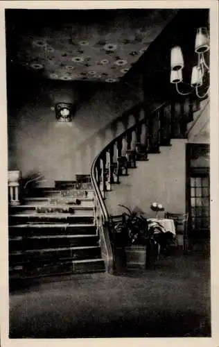 Ak Ilsenburg im Harz, Hotel zu den roten Forellen, Hotelaufgang