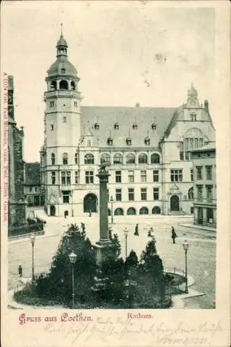 Ak Cöthen Köthen in Anhalt, Rathaus