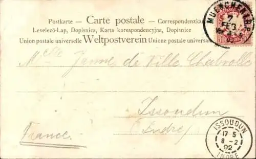 Ak München, Grüss Gott vom Isarstrand, Kirche, Bierkrug