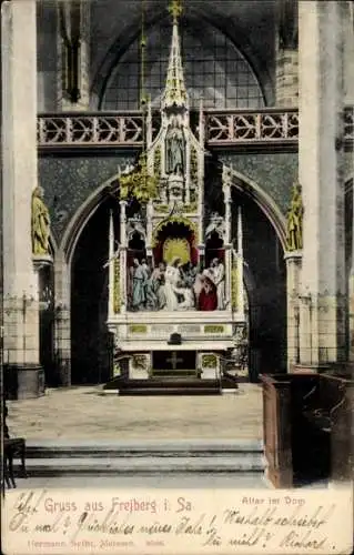 Ak Freiberg in Sachsen, Altar im Dom