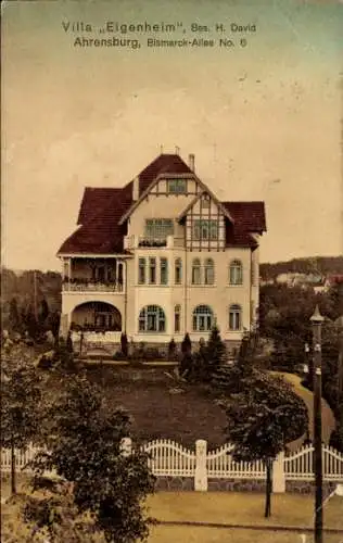 Ak Ahrensburg in Holstein, Villa Eigenheim, H. David, Bismarck-Allee 6