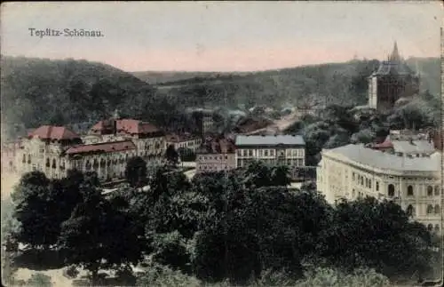 Ak Teplice Šanov Teplitz Schönau Region Aussig, Panorama
