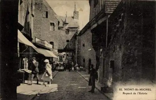 CPA Mont Saint Michel Manche, Aspect de l'Entrée