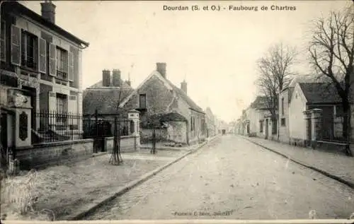 Ak Dourdan Essonne, Faubourg de Chartres