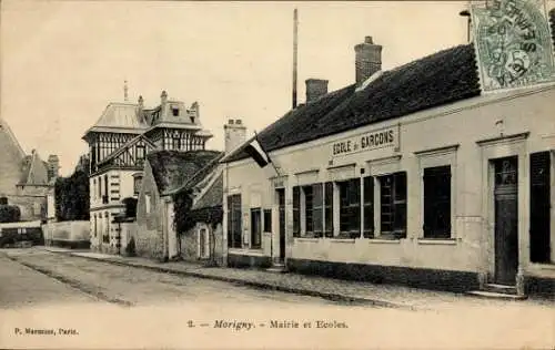 Ak Morigny Essonne, Mairie et Écoles