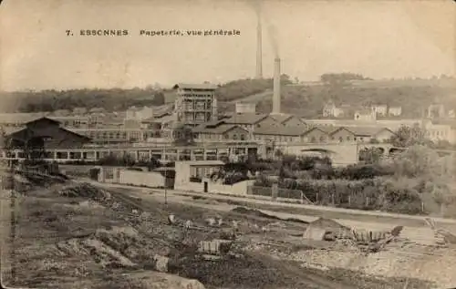 Ak Essonnes Essonne, Papierfabrik