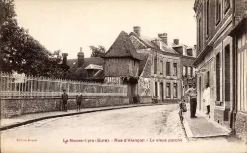 Ak La Neuve Lyre Eure, Rue d'Alencon