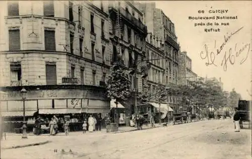 Ak Clichy Hauts de Seine, Boulevard National