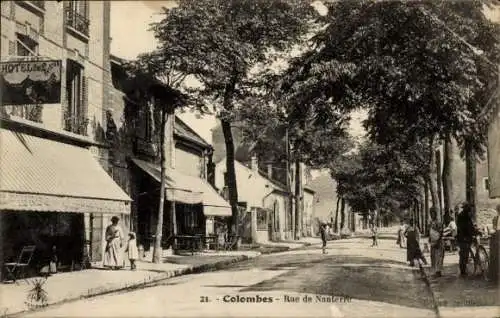 Ak Colombes Hauts de Seine, Rue de Nanterre