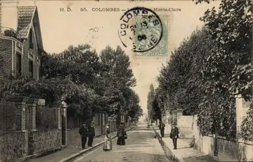 Ak Colombes Hauts de Seine, vue de rue