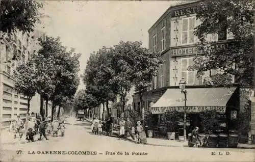 Ak La Garenne Colombes Hauts de Seine, Rue de la Pointe, Hotel