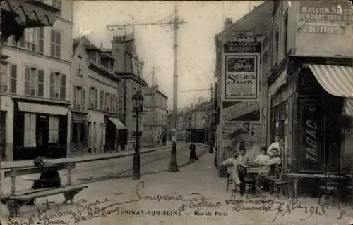 CPA Epinay sur Seine Seine Saint Denis, Rue de Paris