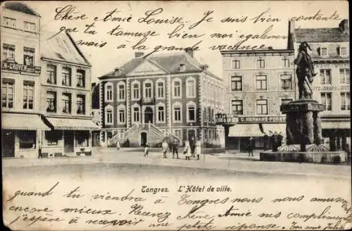 Ak Tongres Tongeren Flandern Limburg, L'Hôtel de Ville