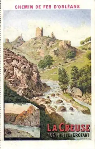 CPA Chemin de fer d'Orleans, La Creuse, La Sedelle a Crozant