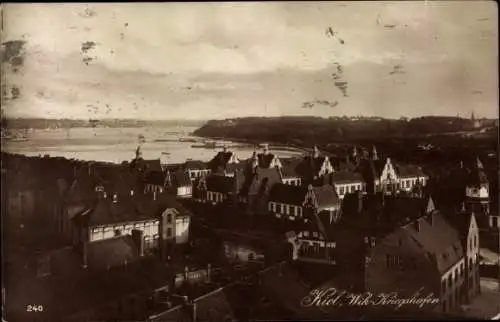Ak Wik Kiel, Blick zum Kriegshafen