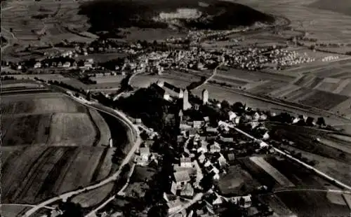 Ak Hirschberg Beilngries im Altmühltal Bayern, Schloss Hirschberg, Fliegeraufnahme, Exerzitienhaus