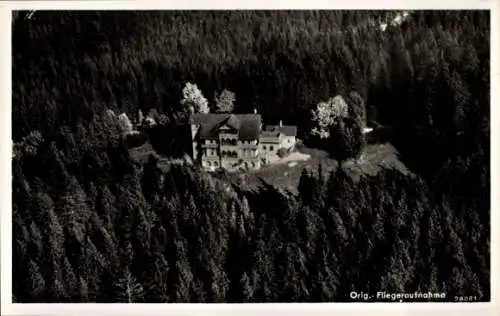Ak Schierke Wernigerode, Fliegeraufnahme vom Kinder Erholungsheim, Wald