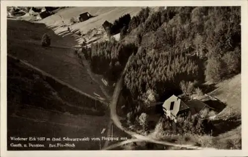 Ak Wieden im Schwarzwald, Fliegeraufnahme, Wiedener Eck, Gasthof und Pension