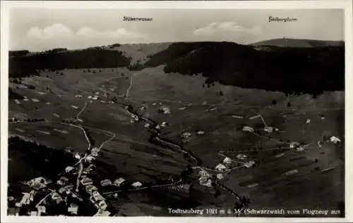 Ak Todtnauberg Todtnau im Schwarzwald, Luftaufnahme von  Stübenwasen, Feldbergturm