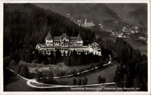 Ak Todtmoos im Schwarzwald, Sanatorium Wehrawald, Luftbild