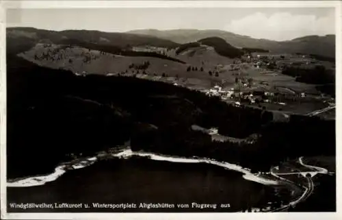 Ak Altglashütten Feldberg im Schwarzwald, Luftkurort, Wintersportplatz, Windgfallweiher, Panorama