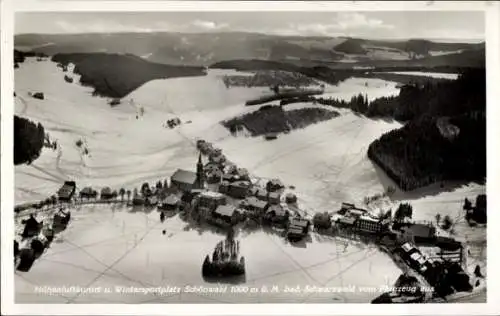 Ak Schönwald im Schwarzwald Baden, Fliegeraufnahme