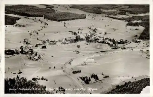 Ak Schluchsee im Schwarzwald, Gesamtansicht, Winter, Fliegeraufnahme