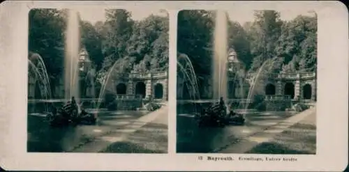 Stereo Foto Bayreuth in Oberfranken, Eremitage, Untere Grotte