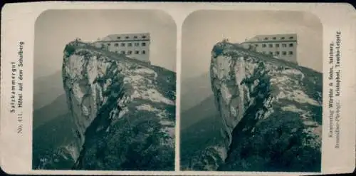 Stereo Foto Ried St. Wolfgang am Wolfgangsee Oberösterreich, Hotel auf dem Schafberg