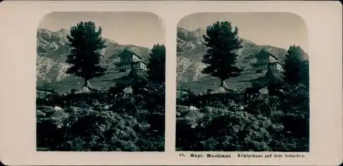 Stereo Foto Garmisch Partenkirchen in Oberbayern, Königshaus auf dem Schachen