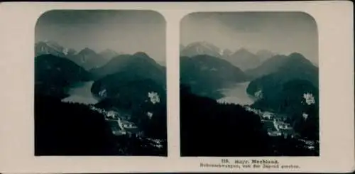 Stereo Foto Hohenschwangau Schwangau im Ostallgäu, von der Jugend gesehen