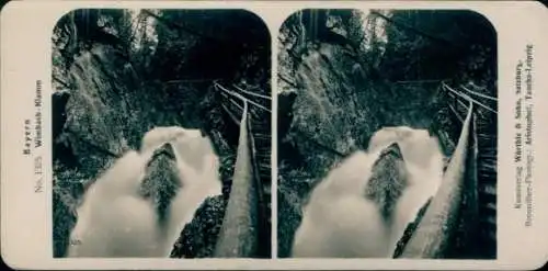 Stereo Foto Ramsau im Berchtesgadener Land Oberbayern, Wimbachklamm