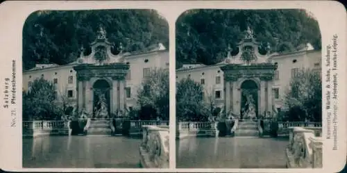 Stereo Foto Salzburg in Österreich, Pferdeschwemme