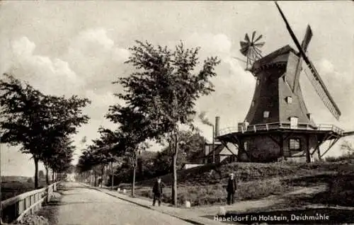 Ak Haseldorf in Holstein, Deichmühle