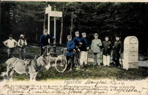 Ak Le Bonhomme Diedolshausen Elsass Haut Rhin, Grenze