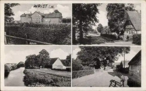 Ak Wrist in Schleswig Holstein, Straße, Fluss, Häuser