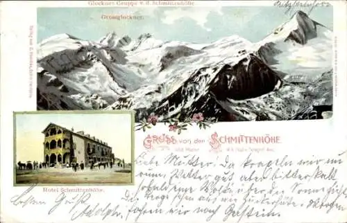 Ak Zell am See in Salzburg, Schmittenhöhe, Berglandschaft, Großglockner, Hotel  Wandermotiv