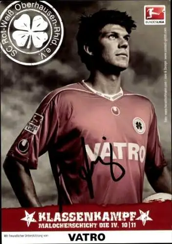 Autogrammkarte Fußballer Mario Klinger, Rot-Weiss Oberhausen, Autogramm