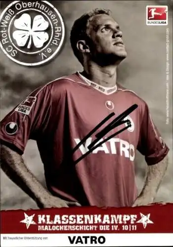 Autogrammkarte Fußballer Marcel Landers, Rot-Weiss Oberhausen, Autogramm