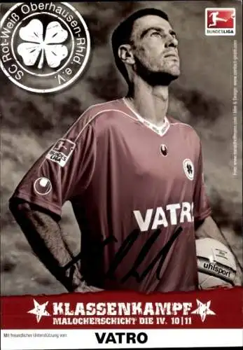 Autogrammkarte Fußballer Thomas Schlieter, Rot-Weiss Oberhausen, Autogramm