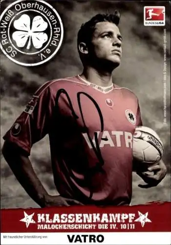 Autogrammkarte Fußballer Oliver Petersch, Rot-Weiss Oberhausen, Autogramm