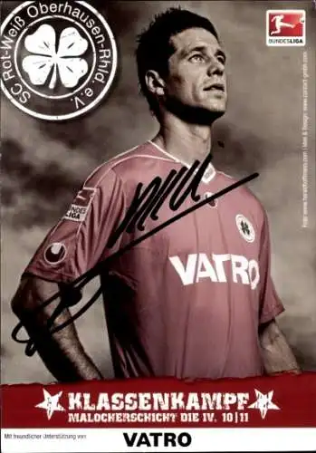 Autogrammkarte Fußballer Marinko Miletic, Rot-Weiss Oberhausen, Autogramm